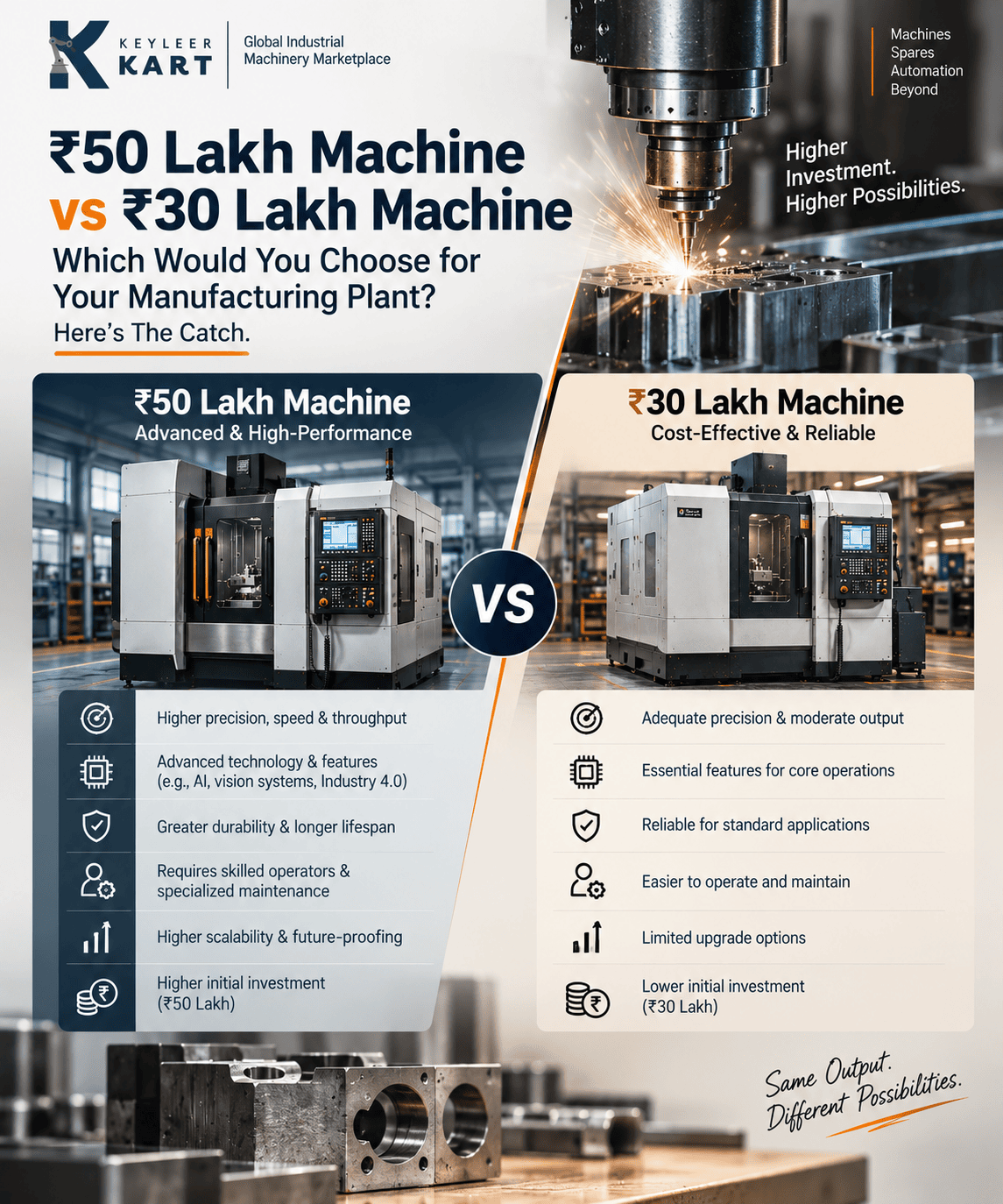 ₹50 Lakh Machine vs ₹30 Lakh Machine: Which Would You Choose for Your Manufacturing Plant? Here’s The Catch.